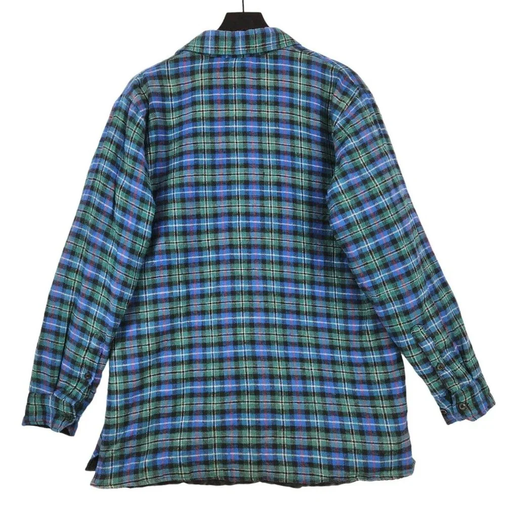 Coleman Men's Flannel Shacket Medium Lined Plaid Pockets Outdoors Work Shirt